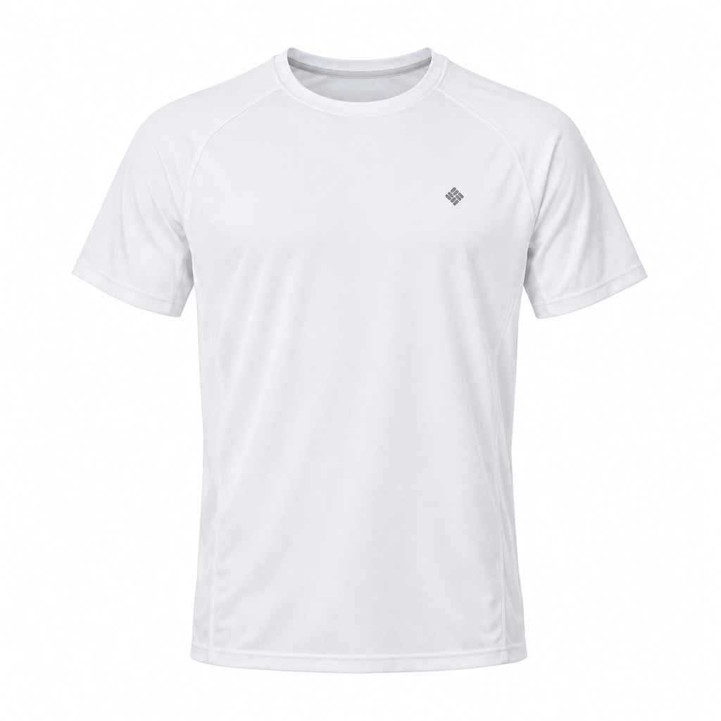 Camiseta Columbia River Chill Refresh Omni-Shade para hombre – Blanca – L