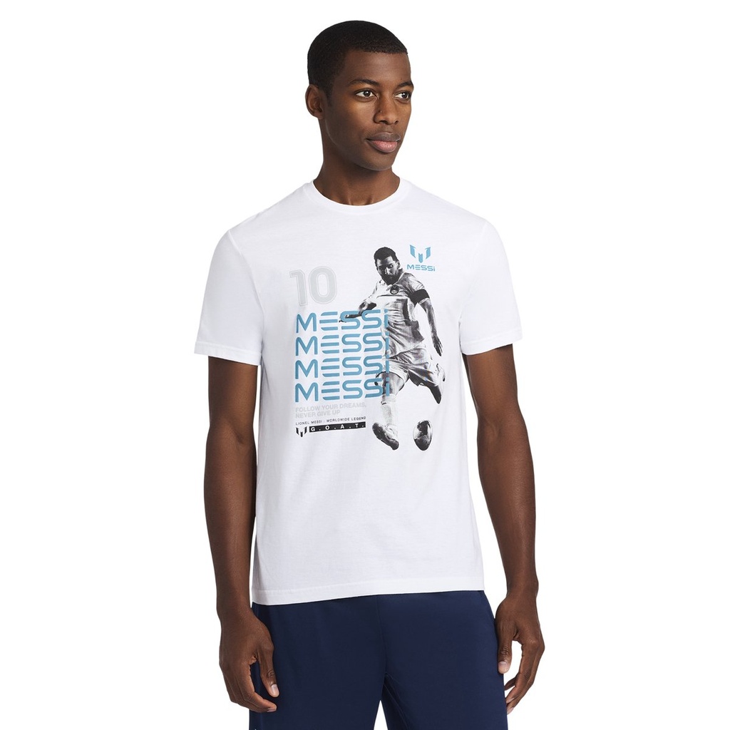 Camiseta gráfica Lionel Messi unisex – Bright White Soccer – L – Unidad 1
