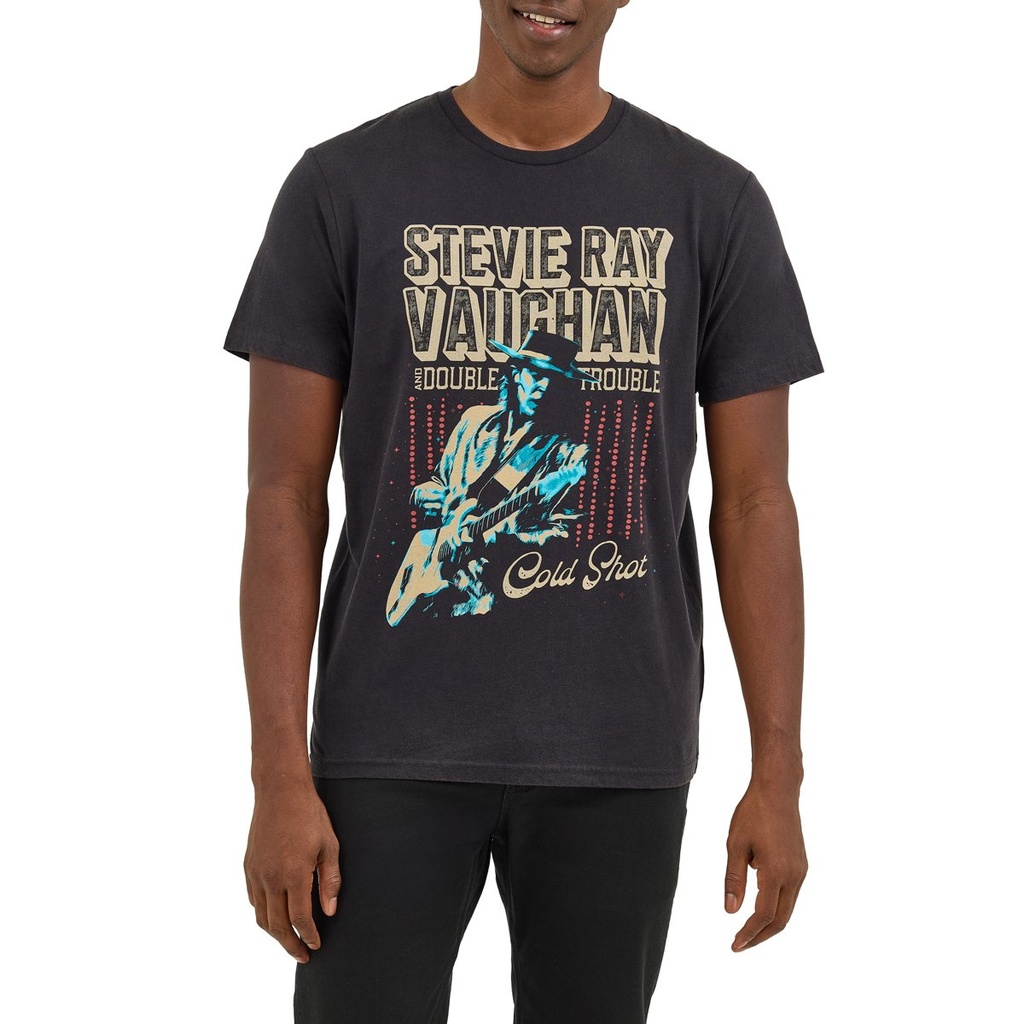 Camiseta Wrangler Stevie Ray Vaughan para hombre – Negra – L
