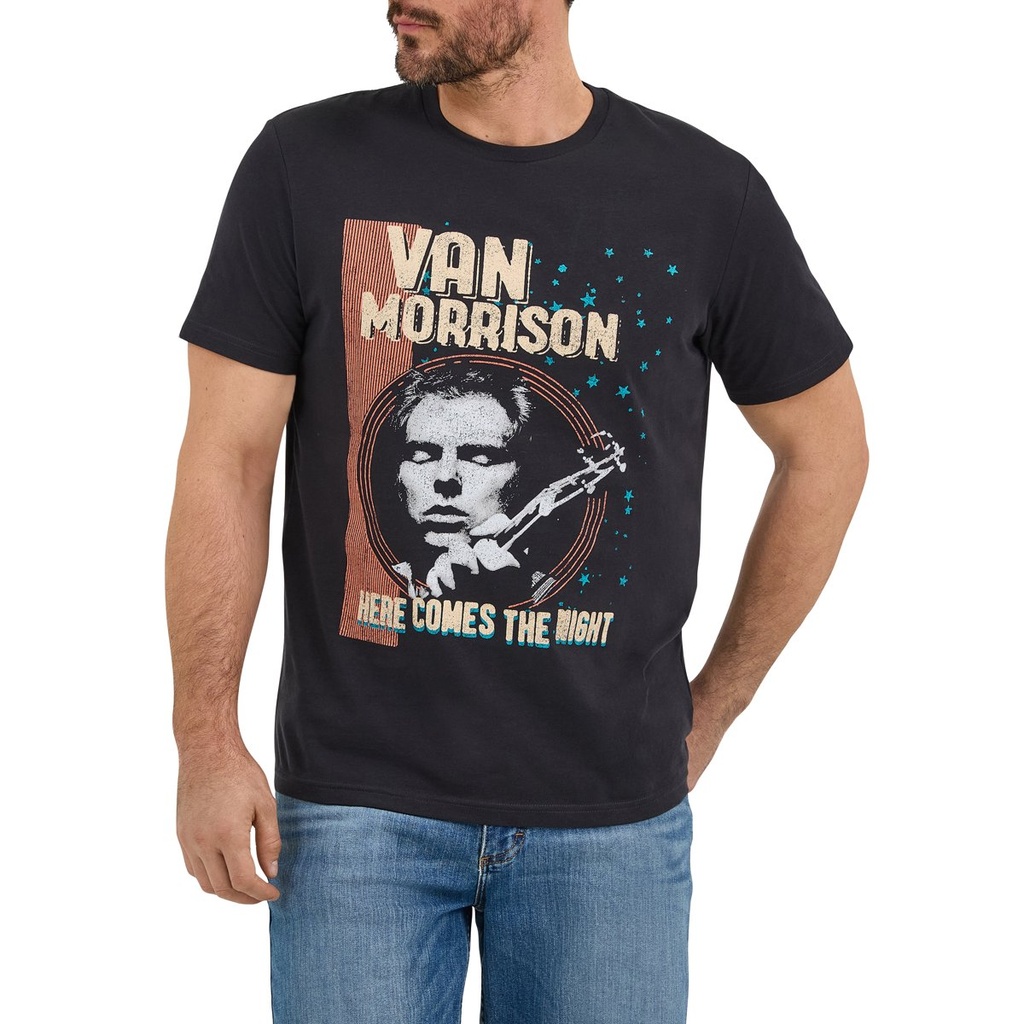 Camiseta Lee Van Morrison para hombre – Jet Black – M