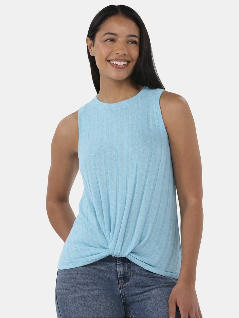 Top tejido Time and Tru Twist Front – Azul claro – S