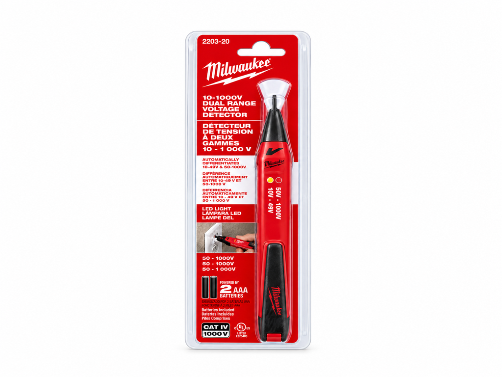 [MIL-2203-20] Detector de voltaje Milwaukee de doble rango 2203-20