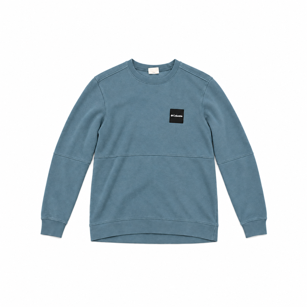 Buzo Columbia de cuello redondo para hombre – azul grisáceo - L