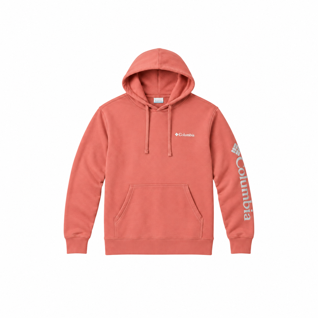 Buzo con capucha Columbia Viewmont II para hombre – Dark Coral/White L